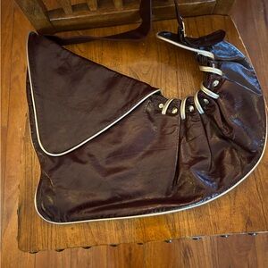 Lui Antinous Saddle Shoulder Bag with Silver Accents EUC!